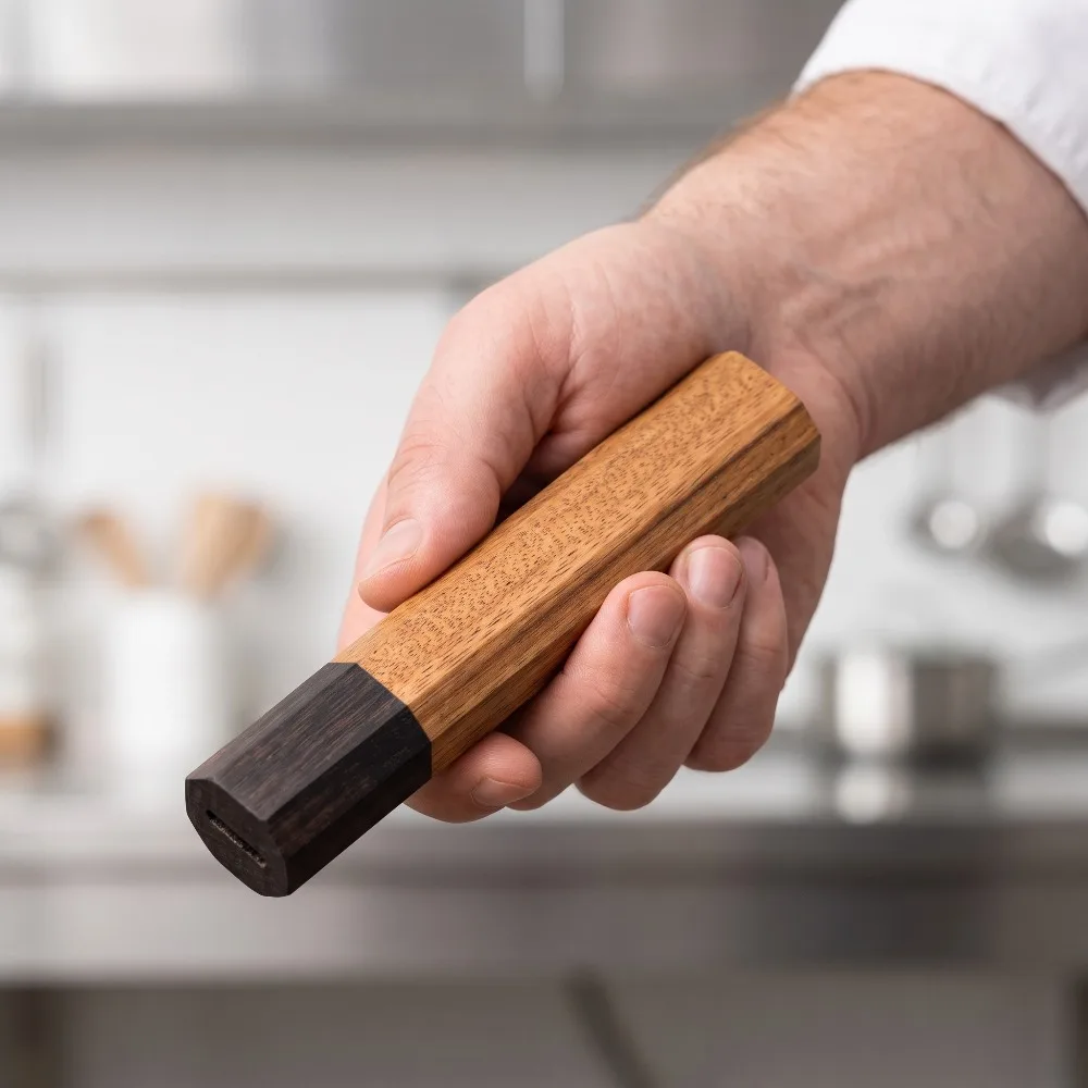 Solid Wood Octagonal Handle Bl - đánh giá và giá Japanese Knife