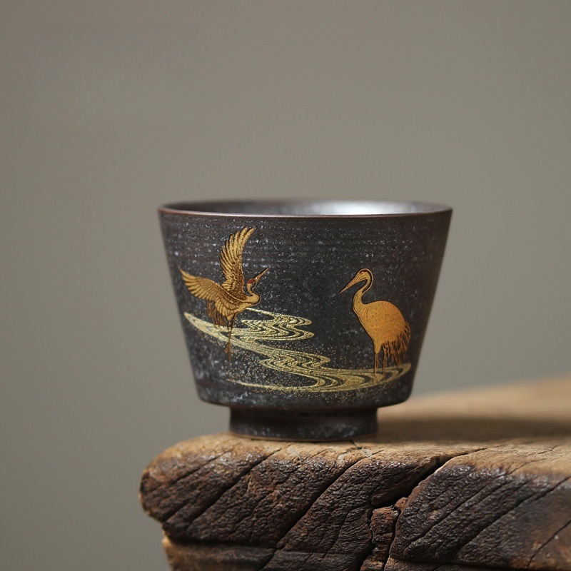 100ML Japanese Crane Tea Cup H - đánh giá và giá Japanese Pottery
